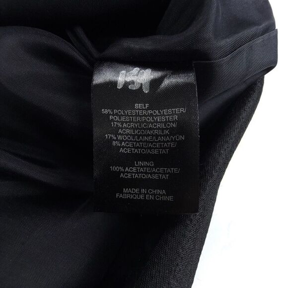 TIBI Simona Wool Jacquard Sleeveless Cut Out Origami Mini Dress 2 Black Minimal - Picture 8 of 9